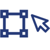 icon showing cursor clicking a box